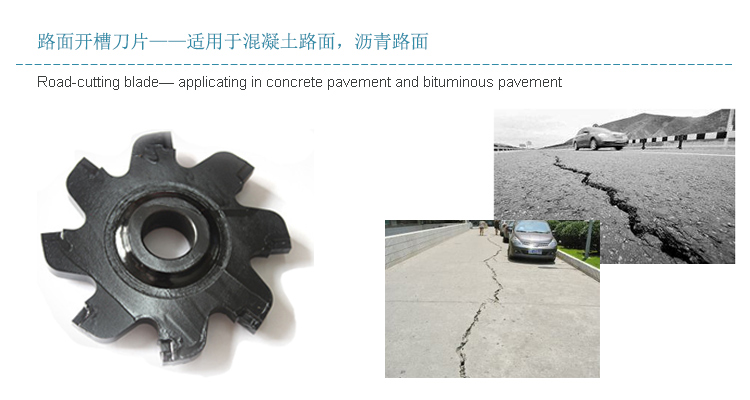 Tungsten carbide tips blade for road slotting machine